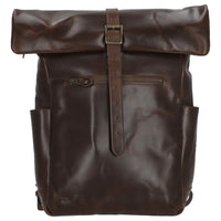 Buckle & Seam Norman - Rolltop Rucksack 61 cm (braun/blau)