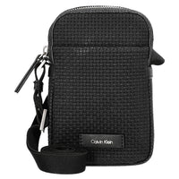 Calvin Klein Embossed Wovan - Umhängetasche 17 cm (black)