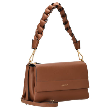 Coccinelle Boheme Grana Double - Umhängetasche 26 cm (cognac/noir) - Ansicht 5