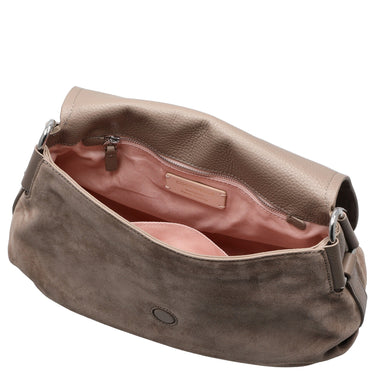 Coccinelle Rebekka Suede - Umhängetasche 30 cm (warm taupe) - Markenkoffer