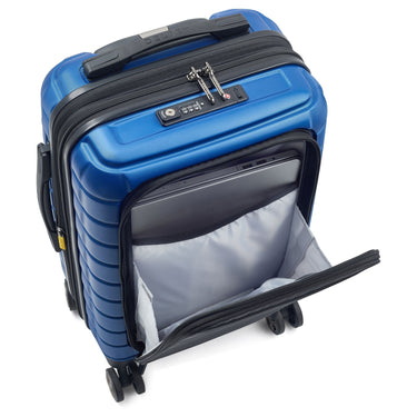 Delsey Paris Shadow 5.0 - 4-Rollen-Kabinentrolley mit Vordertasche S 55 cm erw. USB (blau) - Ansicht 6