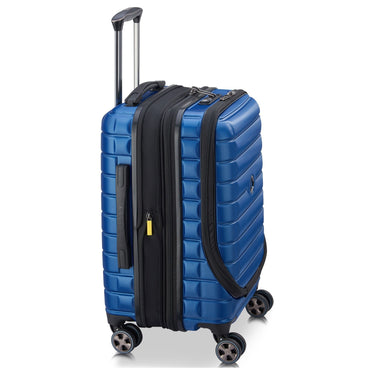 Delsey Paris Shadow 5.0 - 4-Rollen-Kabinentrolley mit Vordertasche S 55 cm erw. USB (blau) - Ansicht 4