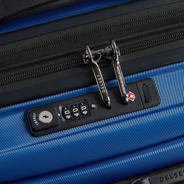 Delsey Paris Shadow 5.0 - 4-Rollen-Kabinentrolley mit Vordertasche S 55 cm erw. USB (blau) - Ansicht 7