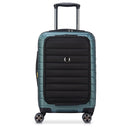 Delsey Paris Shadow 5.0 - 4-Rollen-Kabinentrolley mit Vordertasche S 55 cm erw. USB (grün)