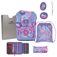 DerDieDas ErgoFlex Tiny Exklusiv Superflash - Schulranzen Set 5 tlg. 900g (Magic Unicorn)