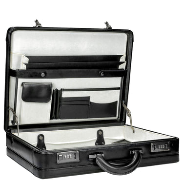D&N Tradition Business - Aktenkoffer 45 cm erw. Leder (schwarz) - Markenkoffer