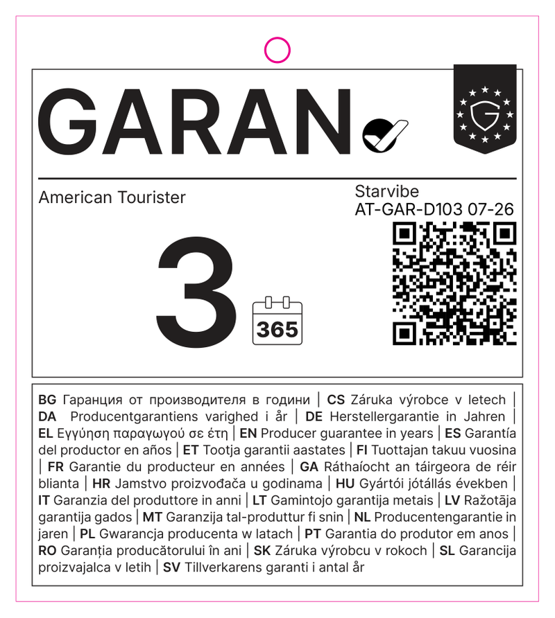 EU-GARAN-Label: Herstellergarantie in Jahren: 3 – American Tourister