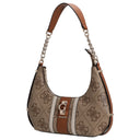 Guess Erenia Top Zip - Schultertasche (latte logo) - Markenkoffer