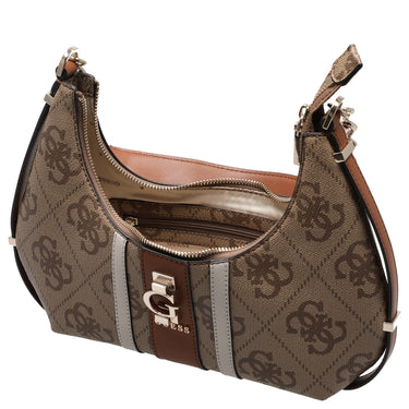 Guess Erenia Top Zip - Schultertasche (latte logo) - Markenkoffer