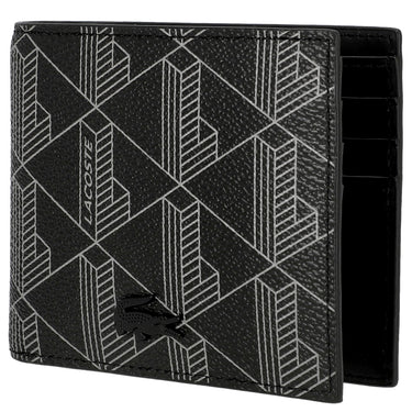 Lacoste Signature - Mens's Geldbörse 6cc 11 cm (allover monogram noir gris) - Ansicht 3