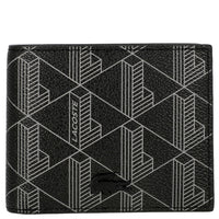 Lacoste Signature - Mens's Geldbörse 6cc 11 cm (allover monogram noir gris)