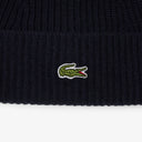 Lacoste Unisex Beanie - Mütze aus gerippter Wolle (navy blue) - Ansicht 2