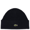 Lacoste Unisex Beanie - Mütze aus gerippter Wolle (navy blue)