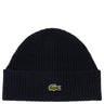 Lacoste Unisex Beanie - Mütze aus gerippter Wolle (navy blue)