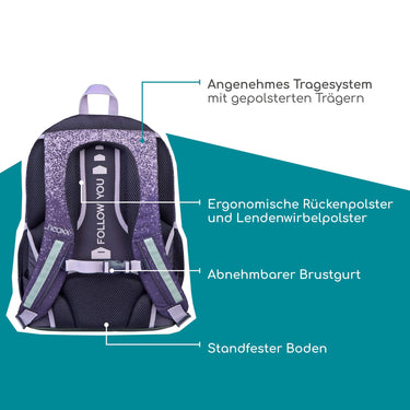Neoxx FLOW - Schulrucksack 42.5 cm (Glitterally perfect) - Ansicht 6