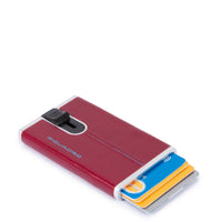 Piquadro Blue Square Slide - Kreditkartenetui 5cc 10 cm (red) - Ansicht 2
