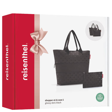 reisenthel shopper e1 - Geschenkset 2 tlg. (glossy dots black) - Ansicht 3