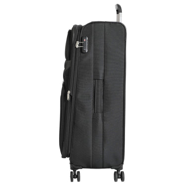 Skyline Orlando - 4 - Rollen - Trolley Set L erw./M. erw./S + Boarding Bag + Beautycase 5tlg. (schwarz) - Markenkoffer