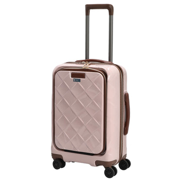 Stratic Leather and More - 4-Rollen-Kabinentrolley Vortasche 15" 55 cm S (rose) - Ansicht 2