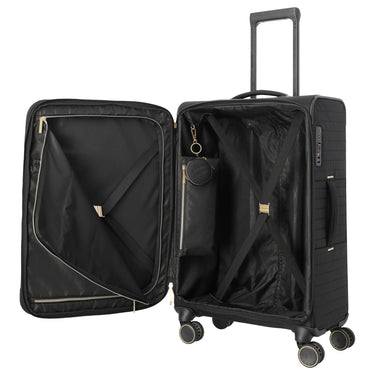 Travelite BARBARA Stepp - 4-Rollen-Trolley M 68 cm erw. (schwarz, 68 cm) - Ansicht 7