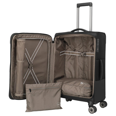 Travelite Crosslite - 4-Rollen-Trolley M 66 cm erw. (black) - Ansicht 8