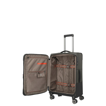 Travelite Crosslite - 4-Rollen-Trolley M 66 cm erw. (oliv) - Ansicht 6