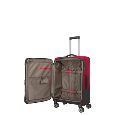 Travelite Crosslite - 4-Rollen-Trolley M 66 cm erw. (red) - Ansicht 6