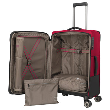 Travelite Crosslite - 4-Rollen-Trolley M 66 cm erw. (red) - Ansicht 7