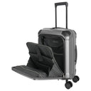 Travelite Millennium - 4-Rollen-Kabinentrolley mit Vortasche S 55 cm (silver) - Ansicht 8
