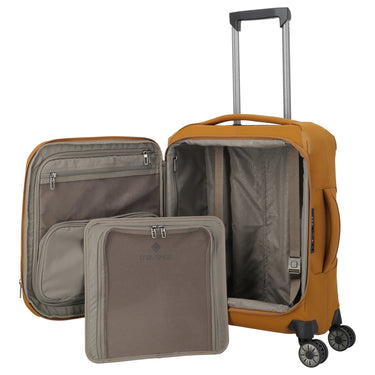 Travelite Priima - 4-Rollen-Kabinentrolley S 55 cm erw. (curry) - Ansicht 7
