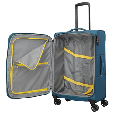 Travelite Umbria - 4-Rollen-Trolley M 67 cm erw. (petrol) - Ansicht 7