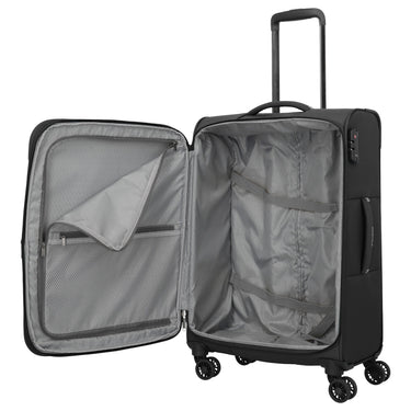Travelite Umbria - 4-Rollen-Trolley M 67 cm erw. (schwarz) - Ansicht 7