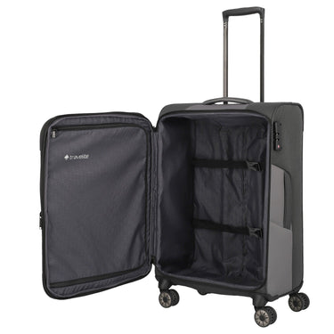 Travelite Viia - 4-Rollen-Trolley M 67 cm erw. (Schiefer) - Ansicht 6