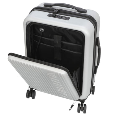 Valentino Bags Explorer Carry On - 4 - Rollen - Kabinentrolley mit Getränkehalter 53 cm USB (silver) - Markenkoffer