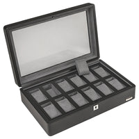 Windrose Tempura - Uhrenkoffer (für 12 Uhren) 38 cm (schwarz) - Ansicht 5